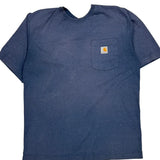 Carhartt T-Shirt - Large Blue Cotton