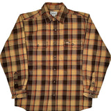 Carhartt Checked Flannel Shirt - Medium Orange Cotton
