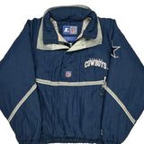Dallas Cowboys Starter Football Windbreaker - Large Navy Nylon