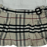 Age 3M Burberry Checked Dress - XS White Cotton