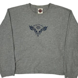 Harley Davidson Graphic Long Sleeve T-Shirt - XL Gray Cotton Blend