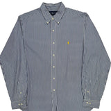 Ralph Lauren Striped Shirt - XL Blue Cotton