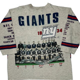New York Giants Long Gone Single Stitch Long Sleeve T-Shirt - XL Grey Cotton