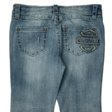 Harley Davidson Boot Cut Jeans - 32W US 6 Light Wash Cotton