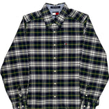 Tommy Hilfiger Checked Flannel Shirt - Small Multicoloured Cotton