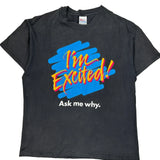 Hanes Single Stitch T-Shirt - XL Black Cotton