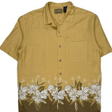 Natural Issue Floral Hawaiian Shirt - Medium Brown Viscose