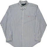 Ralph Lauren Striped Shirt - XL Blue Cotton