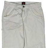 Wrangler Double Knee Carpenter Trousers - 32W 29L White Cotton