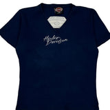 Mankato, Mn Harley Davidson T-Shirt - Medium Blue Cotton