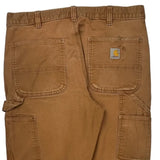 Carhartt Double Knee Carpenter Pants - 34W 32L Brown Cotton