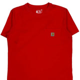 Age 8-10 Carhartt T-Shirt - Medium Red Cotton