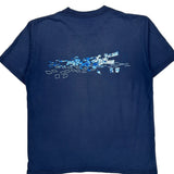 Sports Nike Graphic T-Shirt - Medium Blue Cotton