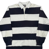 Barbarian Striped Rugby Shirt - 2XL Black & White Cotton