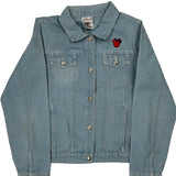 Age 10-12 Disney Cartoon Denim Jacket - Large Light Wash Cotton