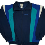 Adidas Striped Track Jacket - Large Green Cotton