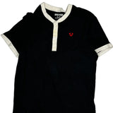 True Religion Contrast Stitch T-Shirt - Small White Cotton