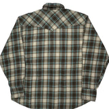 Wrangler Checked Flannel Shirt - XL Blue Cotton