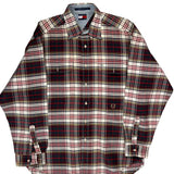 Tommy Hilfiger Checked Flannel Shirt - Large Multicoloured Cotton