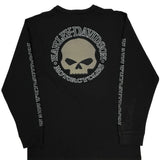 Skull Logo Harley Davidson Long Sleeve T-Shirt - XL Black Cotton