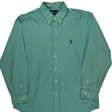 Ralph Lauren Checked Shirt - Large Green Cotton