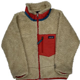 Age 5-6 Patagonia Contrast Stitch Fleece - XS Cream Polyester