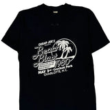 Beach Blast Spruce Single Stitch T-Shirt - Large Black Cotton Blend