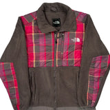 The North Face Checked Denali Fleece Jacket - Small Gray Polyester