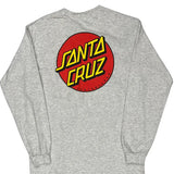 Santa Cruz Long Sleeve T-Shirt - Medium Gray Cotton