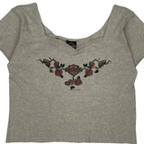 Motorcycles Harley Davidson Graphic T-Shirt - Small Grey Cotton