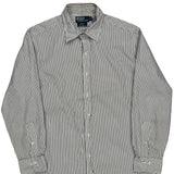 Polo By Ralph Lauren Striped Shirt - Medium Black & White Cotton
