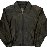 Members Only Leather Jacket - XL Black Leather
