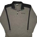 Columbia 1/4 Zip - Large Gray Cotton Blend