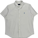 Ralph Lauren Short Sleeve Shirt - XL White Cotton