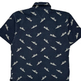 Tommy Hilfiger Graphic Polo Shirt - Large Navy Cotton