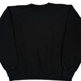 90S Blank Hanes Sweatshirt - Large Black Cotton Blend