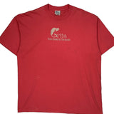 Girls Raised In The South Grits Single Stitch T-Shirt - 2XL Red Cotton