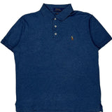 Polo By Ralph Lauren Slim Fit Polo Shirt - Medium Blue Cotton