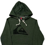 Quiksilver Hoodie - Small Green Cotton Blend