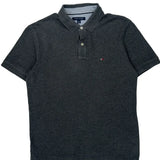 Tommy Hilfiger Polo Shirt - Large Grey Cotton