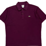 Lacoste Polo Shirt - XL Purple Cotton