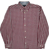 Tommy Hilfiger Checked Shirt - Medium Red Cotton