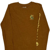 Carhartt Graphic Long Sleeve T-Shirt - Large Brown Cotton