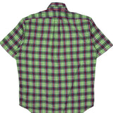 Blake Ralph Lauren Checked Short Sleeve Shirt - Medium Green Cotton
