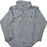 Age 1.5 Ralph Lauren Checked Shirt - 2XS Blue Cotton