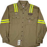 Carhartt Shirt - XL Khaki Cotton Blend
