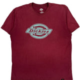 Dickies T-Shirt - Large Red Cotton