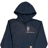One Dose One Cure Carhartt Hoodie - Small Navy Cotton Blend