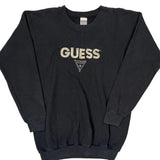 Made In USA Guess Spellout Sweatshirt - XL Black Cotton