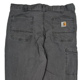 Carhartt Double Knee Carpenter Trousers - 36W 34L Grey Cotton